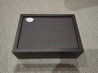 Caja joyero madera y plata diseño acolchado