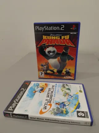 Jogos PS2 Kung Fu Panda e Wild Water