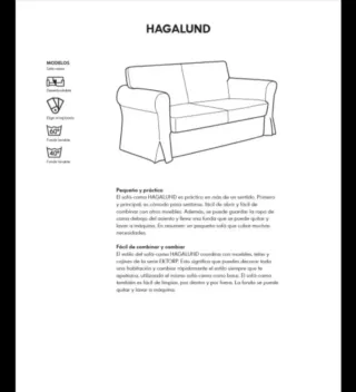 Sofá Cama Hagalund Ikea Beige