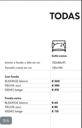 Sofá Cama Hagalund Ikea Beige