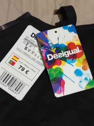 Vestido Desigual Negro Multicolor