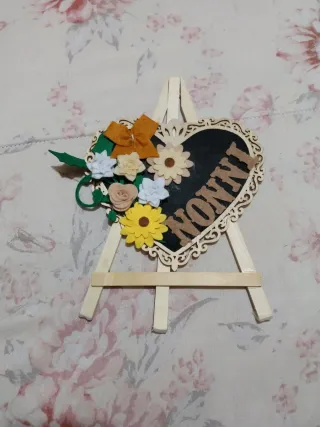 Soprammobile cuore Nonni decorato