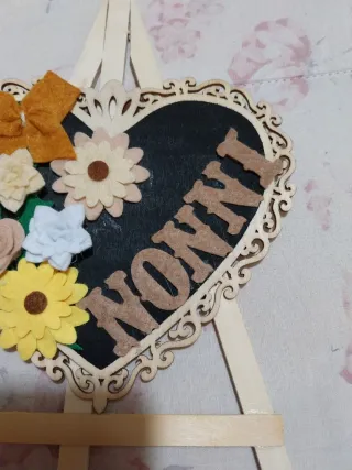 Soprammobile cuore Nonni decorato