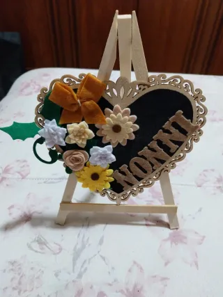 Soprammobile cuore Nonni decorato