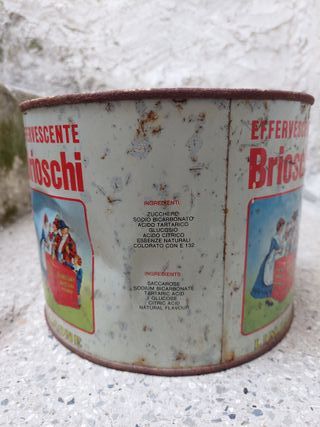 Scatola di latta vintage "Brioschi" anni 1950/1960