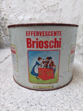 Scatola di latta vintage "Brioschi" anni 1950/1960