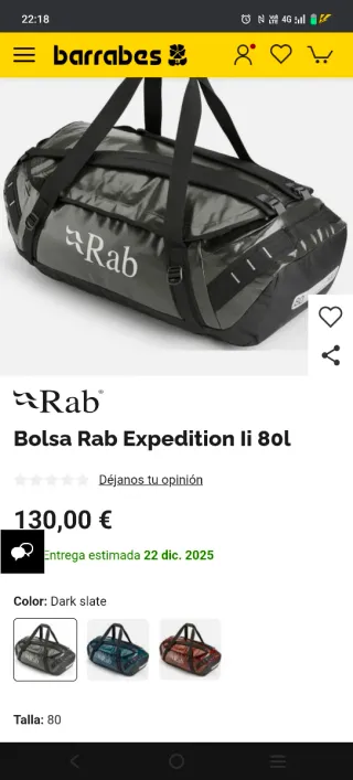 Bolsa de viaje Rab