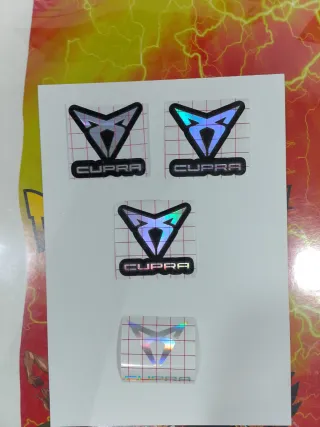 Pegatinas Cupra Holográficas y Negras