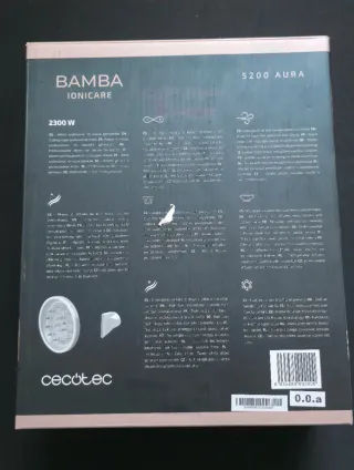 Secador Cecotec Bamba Ionicare 5200 Aura