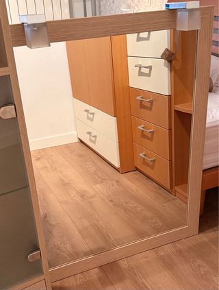 Armario y espejo baño madera armario  40 25 espejo