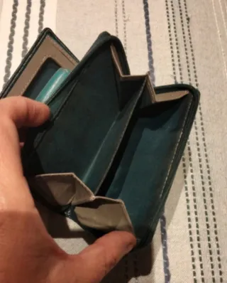 Monedero Diamo Verde y Turquesa