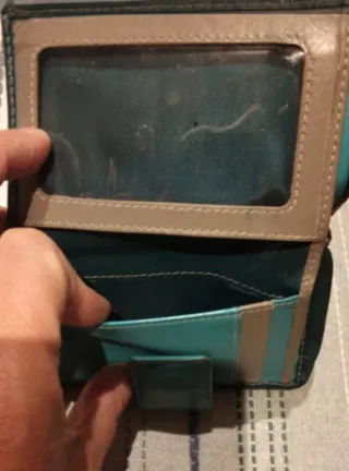 Monedero Diamo Verde y Turquesa