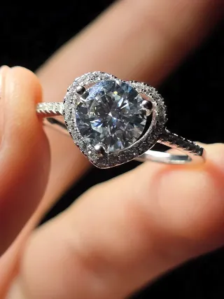 Anello con diamanti moissanite- 2ct