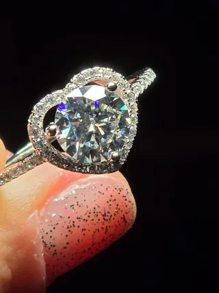 Anello con diamanti moissanite- 2ct