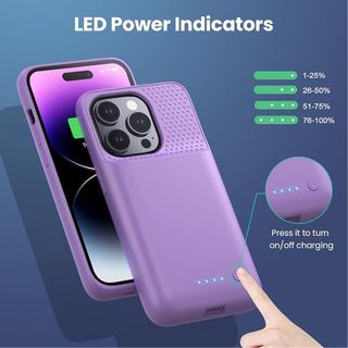 Custodia Powerbank per iPhone 14 Pro Viola MAI USATA