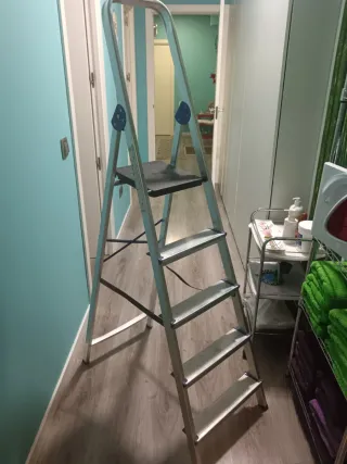 Escalera aluminio plegable 5 peldaños