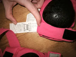 Protecciones patinaje infantil rosa