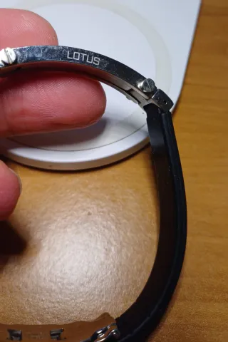 Bracciale Lotus Uomo Nero e Argento