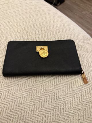 Monedero Michael Kors Negro y Dorado