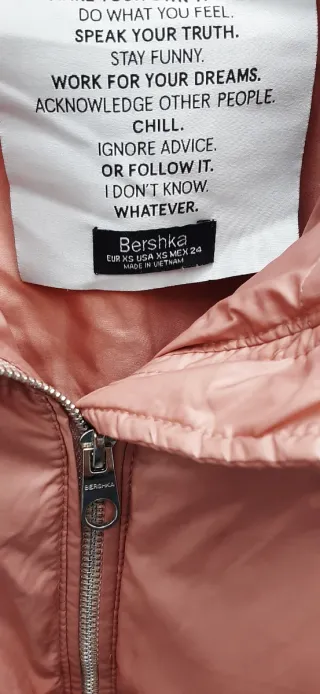 Chaqueta acolchada corta rosa Talla XS