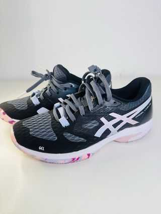 Zapatilla pádel mujer Asics negro/rosa
