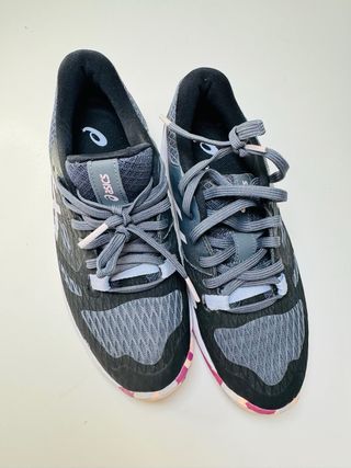 Zapatilla pádel mujer Asics negro/rosa