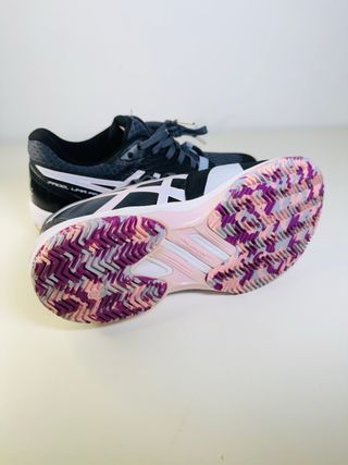 Zapatilla pádel mujer Asics negro/rosa