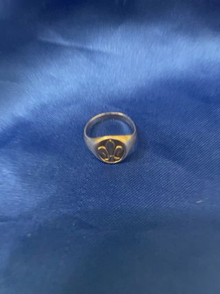 Anillo Plata Vintage Flor de Lis