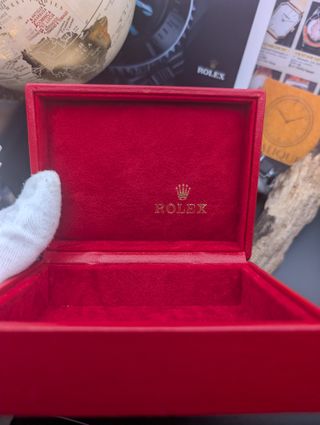 Scatola Vintage Rossa Rolex con Contenuto