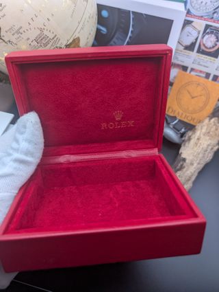 Scatola Vintage Rossa Rolex con Contenuto