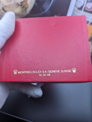 Scatola Vintage Rossa Rolex con Contenuto