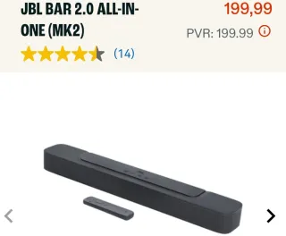 Barra de sonido JBL Bar 2.0 MK2