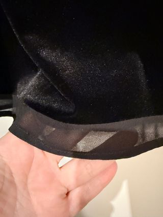 Top Maddison encaje y terciopelo negro Talla L