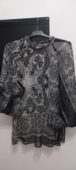 Blusa gasa estampada talla XL