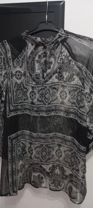 Blusa gasa estampada talla XL