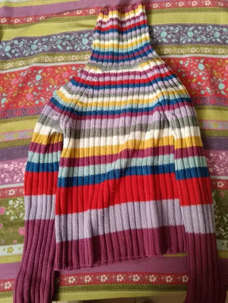 Jersey de cuello alto multicolor