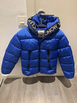 Chaqueta Moncler Azul Plumas
