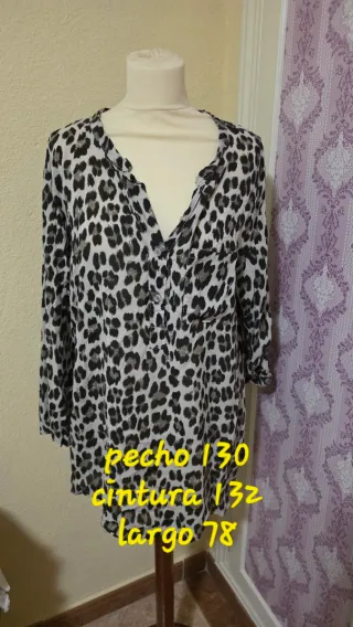 Blusa Animal Print Leopardo Talla