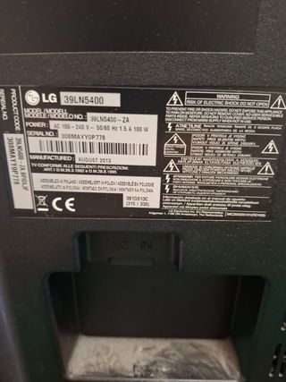 TV LG LED 39 39LN5400-ZA