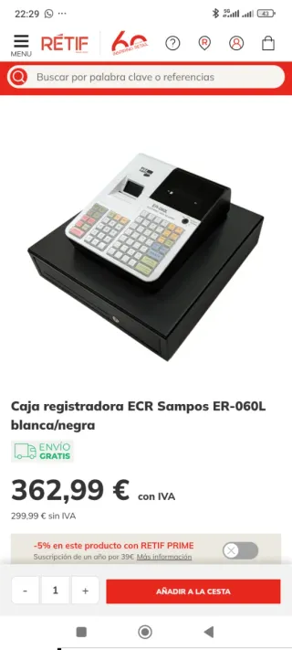 Caja Registradora Casio ER-060L