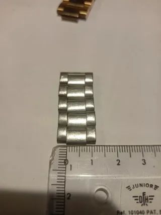 Eslabones Reloj 18mm dorado  y 16mm plateado