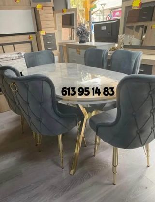 Mesa y 6 Sillas Diseño Turco