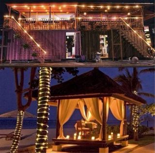 Pacchetto Viki, 2 luci solari + striscia LED per piscina