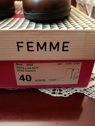 Botín piel mujer Fluchos marrón