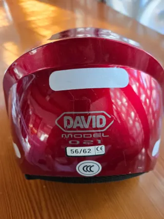 Casco Rojo Moto DAVID