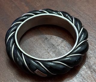 Pulsera Pertegaz Negra y Plateada