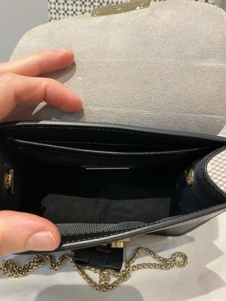 Bolso Furla Negro y Dorado Glitter