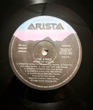 The Kinks - Word Of Mouth LP 1985 España