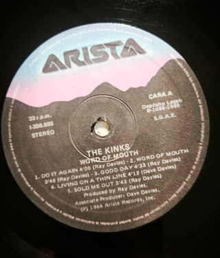 The Kinks - Word Of Mouth LP 1985 España