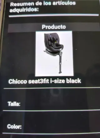 Silla coche Chicco Seat3Fit i-Size Negra